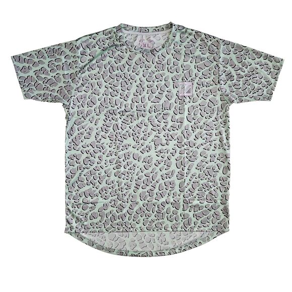 Pit Viper (Mens Size XL) Green Spotted Cheetah Print Short Sleeve Stretch Shirt - Picture 1 of 8